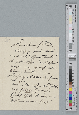 Vorschaubild von Brief an Otto Dessoff