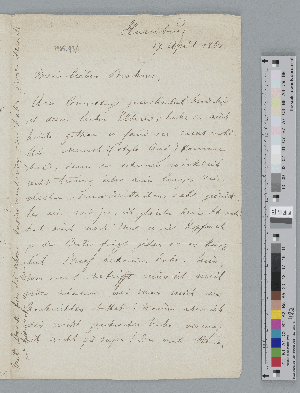 Vorschaubild von Brief an Johannes Brahms