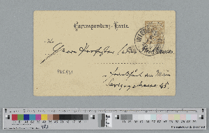 Vorschaubild von Postkarte an Julius Stockhausen