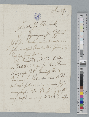 Vorschaubild von Brief an Fritz Simrock