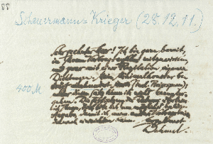 Vorschaubild von Brief an die Buchhandlung Scheuermann, Duisburg