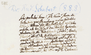 Vorschaubild von Brief an den Leipziger Lehrerverein, zu Händen Rudolf Schubert