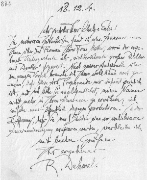 Vorschaubild von Brief an Carl Schulz-Euler