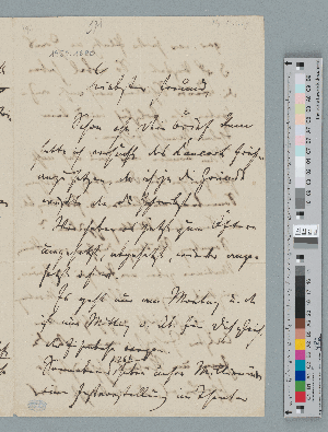Vorschaubild von Brief an Joseph Joachim