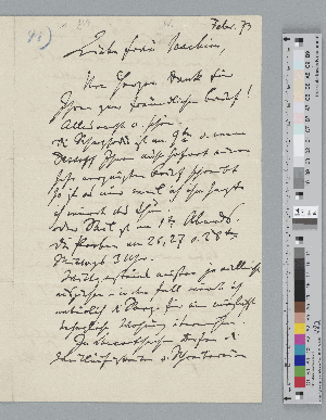 Vorschaubild von Brief an Amalie Joachim