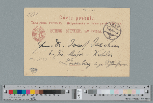 Vorschaubild von Postkarte an Joseph Joachim