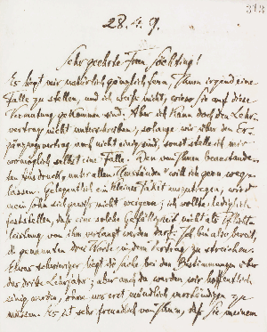 Vorschaubild von Brief an Clara Söchting