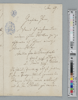 Vorschaubild von Brief an Bartholf Senff