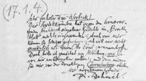 Vorschaubild von Brief an Louis Werbeck im Verein Hamburger Brockenhaus