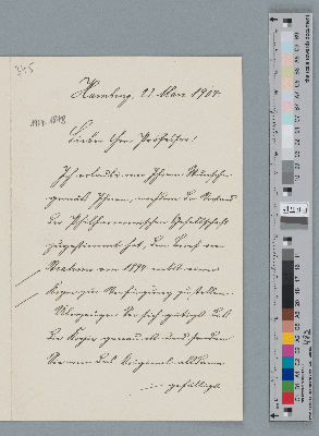 Vorschaubild von Brief an unbekannt. Mit einer Abschrift eines Briefes von Johannes Brahms an C.H.Schemmann.