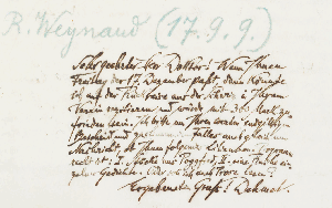 Vorschaubild von Brief an Rudolf Weynand von der Literarischen Gesellschaft in Düsseldorf