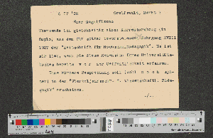 Vorschaubild von Postkarte an Werner von Melle