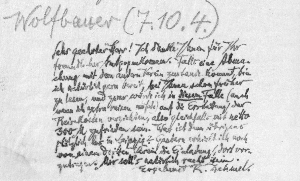 Vorschaubild von Brief an Franz Wolfbauer