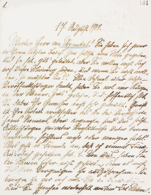 Vorschaubild von Brief an Wilhelm von Wymetal