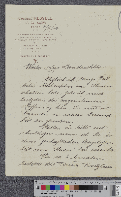 Vorschaubild von Brief an Gustav Schiefler