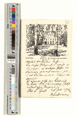 Vorschaubild von Postkarte an Gustav Schiefler