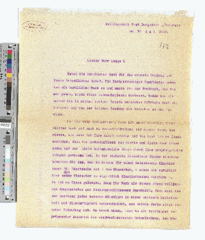 Vorschaubild von Brief an Wilhelm Laage