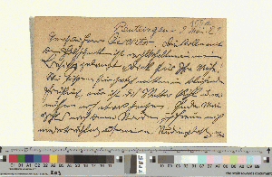 Vorschaubild von Postkarte an Gustav Schiefler