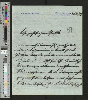 Vorschaubild von Brief an Gustav Schiefler