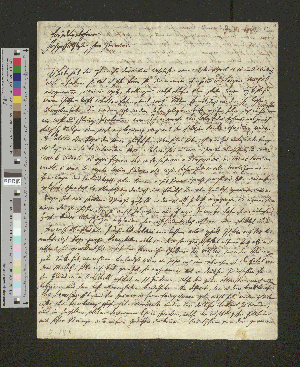 Vorschaubild von Brief an Friedrich von Hagedorn