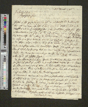 Vorschaubild von Brief an Friedrich von Hagedorn