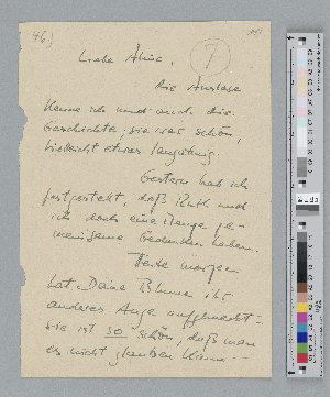 Vorschaubild von Brief an Aline Bußmann