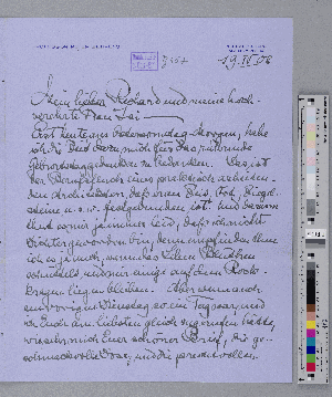 Vorschaubild von Brief an Richard und Ida Dehmel