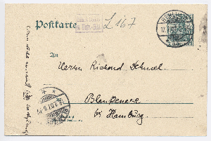 Vorschaubild von Postkarte an Richard Dehmel