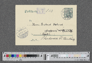 Vorschaubild von Postkarte an Richard Dehmel