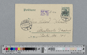 Vorschaubild von Postkarte an Richard Dehmel
