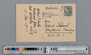 Vorschaubild von Postkarte an Richard Dehmel