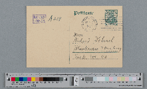 Vorschaubild von Postkarte an Richard Dehmel