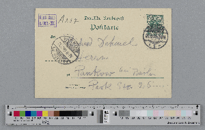 Vorschaubild von Postkarte an Richard Dehmel