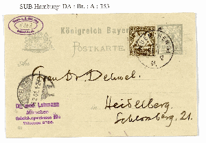 Vorschaubild von Postkarte an Ida Dehmel