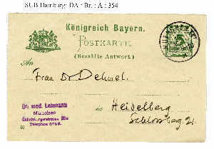 Vorschaubild von Postkarte an Ida Dehmel