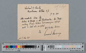 Vorschaubild von Briefkarte an Ida Dehmel