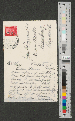 Vorschaubild von Postkarte an Werner von Melle