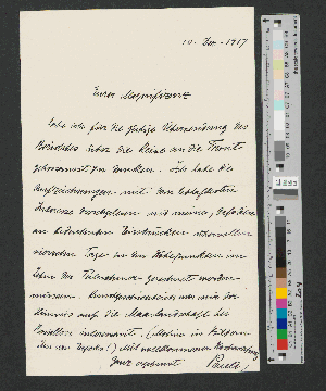 Vorschaubild von Brief an Werner von Melle