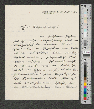 Vorschaubild von Brief an Werner von Melle