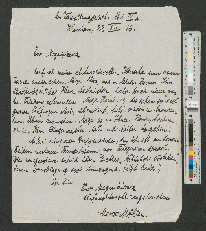 Vorschaubild von Brief an Werner von Melle