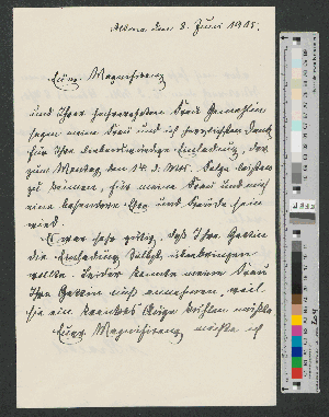 Vorschaubild von Brief an Werner von Melle