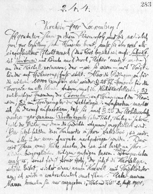 Vorschaubild von Brief an Jakob Loewenberg
