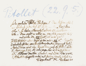 Vorschaubild von Brief an Camille Pitollet