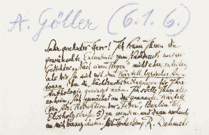 Vorschaubild von Brief an August Göller
