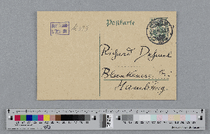 Vorschaubild von Postkarte an Richard Dehmel