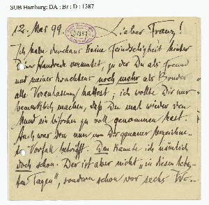 Vorschaubild von Brief an Franz Oppenheimer