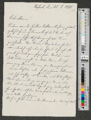 Vorschaubild von Brief an Werner von Melle