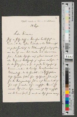 Vorschaubild von Brief an Werner von Melle