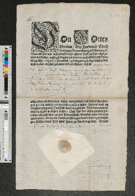 Vorschaubild von Brief von Herzog Friedrich Ulrich von Braunschweig-Wolfenbüttel, Pass für Joachim Jungius