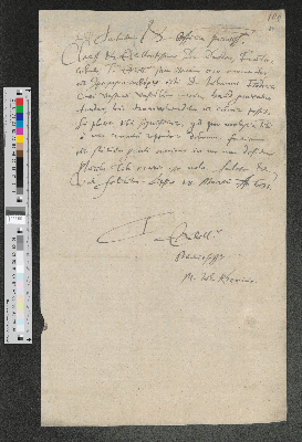 Vorschaubild von Brief von Johannes Rhenius